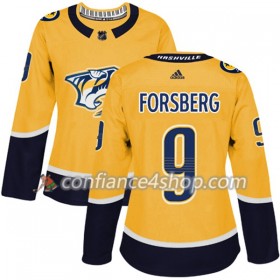 Adidas Maillot de Hockey Nashville Predators Filip Forsberg 9 2017-2018 Or Authentic - Femme